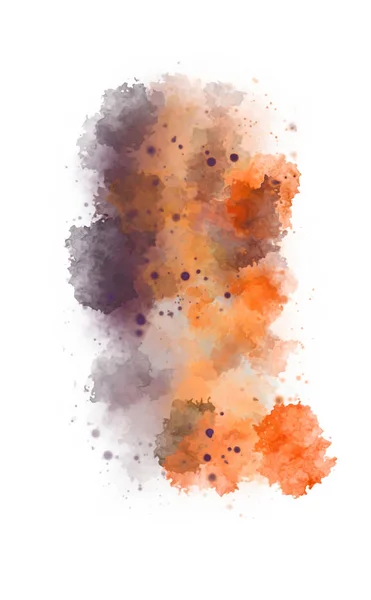 Watercolor Painted Background Blots Splatters Brush Stroked Painting Illustration — Stock Photo, Image