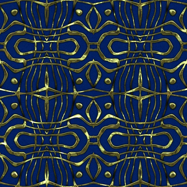 Luxus Regal Nahtlose Muster Mit Goldenem Mesh Ornament Stil Der — Stockfoto