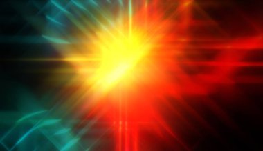 Işıl ışıl parlayan bir ışık. Enerjik enerji arka planı. Işığın ışınları ruhani bir ışıltıyla. Güzel duvar kağıdı.