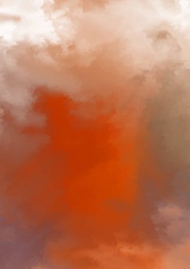 Beyaz arkaplanda soyut renkli suluboya. Dijital resim.