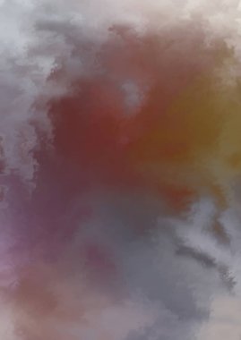 Beyaz arkaplanda soyut renkli suluboya. Dijital resim.