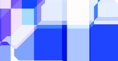 Renkli ve canlı geometrik şekiller katmanları var. Bir teknoloji planının dijital illüstrasyonu. Gelecekçi tasarım şablonu.