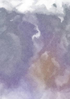 Beyaz arkaplanda soyut renkli suluboya. Dijital resim.