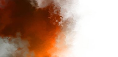 Beyaz arkaplanda soyut renkli suluboya. Dijital resim.