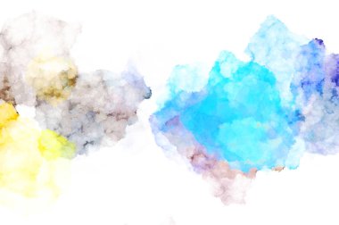 Suluboya arka planda lekeler ve lekelerle boyanmış. Fırça darbesi ile boyanmış. 2d Görüntü.