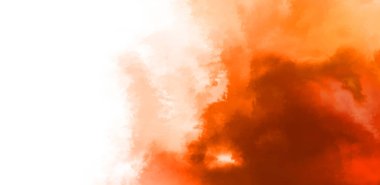 Beyaz arkaplanda soyut renkli suluboya. Dijital resim.