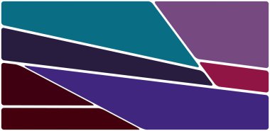 Beyaz boşluğu olan renkli bir çizim. Soyut geometrik desen. Mozaik arka plan. Geometrik çok renkli şekiller.