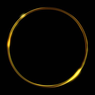Parlak Çerçeve Arkaplanı. Siyah arkaplanda izole edilmiş parlak geometrik şablon. Soyut 2d illüstrasyon.