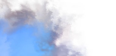 Beyaz arkaplanda soyut renkli suluboya. Dijital resim.