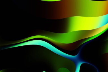 sıvı soyut arkaplan ve renkli gradyan. Modern hareketin 2d illüstrasyonu.