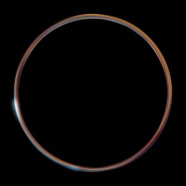 Parlak Çerçeve Arkaplanı. Siyah arkaplanda izole edilmiş parlak geometrik şablon. Soyut 2d illüstrasyon.