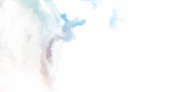 Beyaz arkaplanda soyut renkli suluboya. Dijital resim.