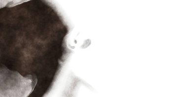 Beyaz arkaplanda soyut renkli suluboya. Dijital resim.