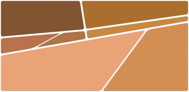 Beyaz boşluğu olan renkli bir çizim. Soyut geometrik desen. Mozaik arka plan. Geometrik çok renkli şekiller.