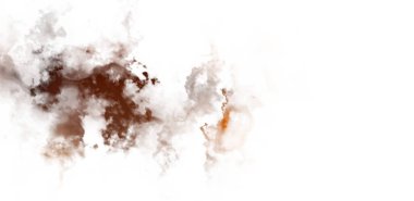 Beyaz arkaplanda soyut renkli suluboya. Dijital resim.