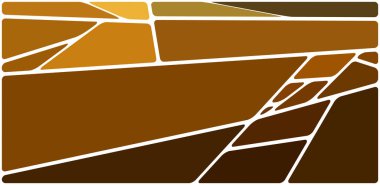 Beyaz boşluğu olan renkli bir çizim. Soyut geometrik desen. Mozaik arka plan. Geometrik çok renkli şekiller.