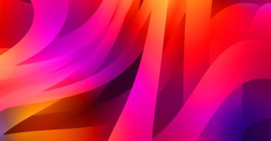 Renkli gradyan ile soyut arkaplan. Çizgili çizgili canlı duvar kâğıdı. Modern hareketin akışkan 2d çizimi.