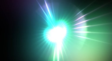 Dinamik hareket eden ışık patlaması. Renkli ışıkların güzel parlak arka planı. Parlayan ışık ışınları ve parçacıkları olan bir yıldızın enerji gösterimi.