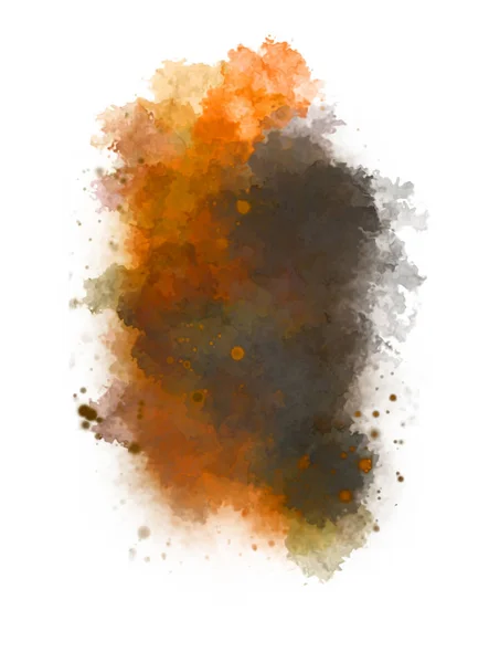 Watercolor Painted Background Blots Splatters Brush Stroked Painting Illustration — 스톡 사진