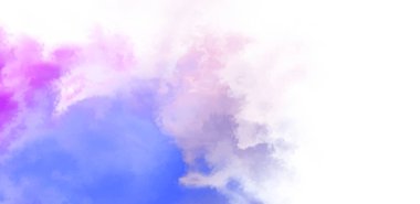 Beyaz arkaplanda soyut renkli suluboya. Dijital resim.