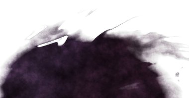 Beyaz arkaplanda soyut renkli suluboya. Dijital resim.