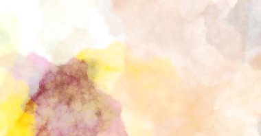 Suluboya arka planda lekeler ve lekelerle boyanmış. Fırça darbesi ile boyanmış. 2d Görüntü.