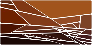 Beyaz boşluğu olan renkli bir çizim. Soyut geometrik desen. Mozaik arka plan. Geometrik çok renkli şekiller.