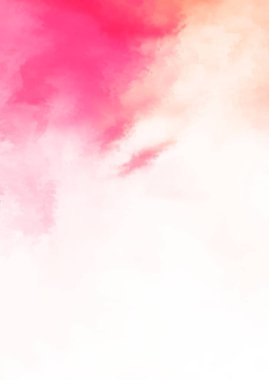 Beyaz arkaplanda soyut renkli suluboya. Dijital resim.