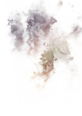 Beyaz arkaplanda soyut renkli suluboya. Dijital resim.