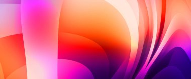 Renkli gradyan ile soyut arkaplan. Çizgili çizgili canlı duvar kâğıdı. Modern hareketin akışkan 2d çizimi.