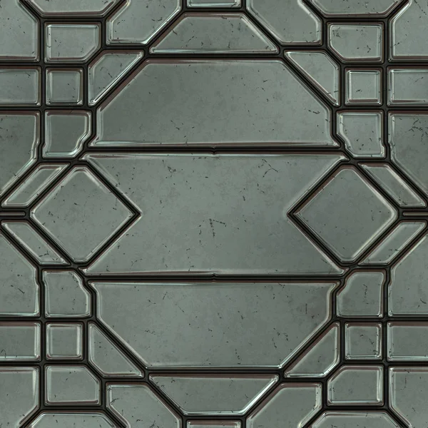 Nahtlose Scifi Panels Futuristische Textur Raumschiff Rumpf Geometrisches Muster Illustration — Stockfoto