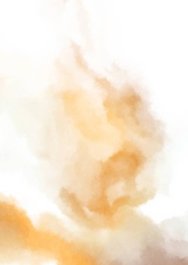 Beyaz arkaplanda soyut renkli suluboya. Dijital resim.