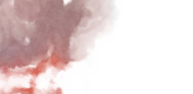 Beyaz arkaplanda soyut renkli suluboya. Dijital resim.