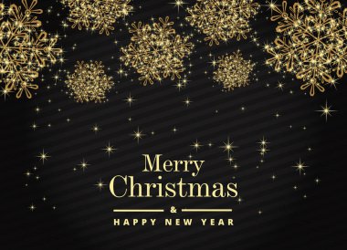 Tasarım, broşür, poster kartı, pankart ve duvar kağıdı için güzel lüks ve zarif Mutlu Noeller arkaplan şablonu.