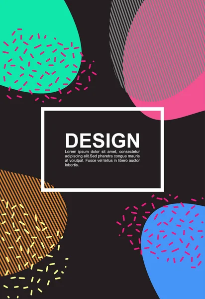 Fluido Colorido Bolha Formas Composição Design Mínimo Moda Vector Eps10 — Vetor de Stock