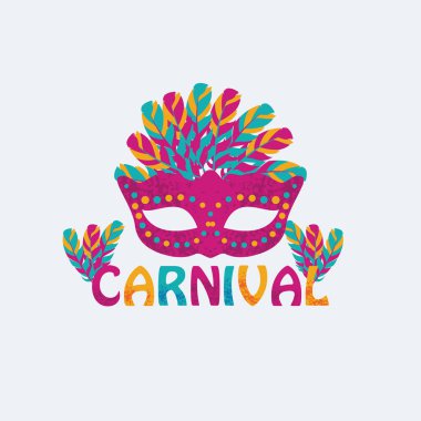 Banque d 'images - Conception de logo de lettrage de mascarade avec masque et mot crit la main