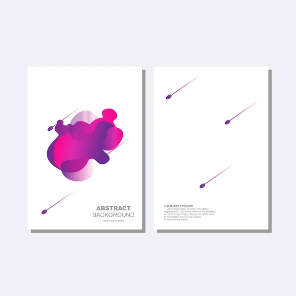 Diseño Cubierta Forma Abstracta Elementos Fluido Forma Líquida Moderna Gradiente — Vector de stock