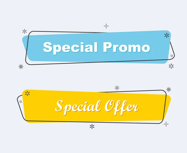 Venda Coleção Promo Oferta Especial Promo Descontos Conjunto Banners Formas —  Vetores de Stock