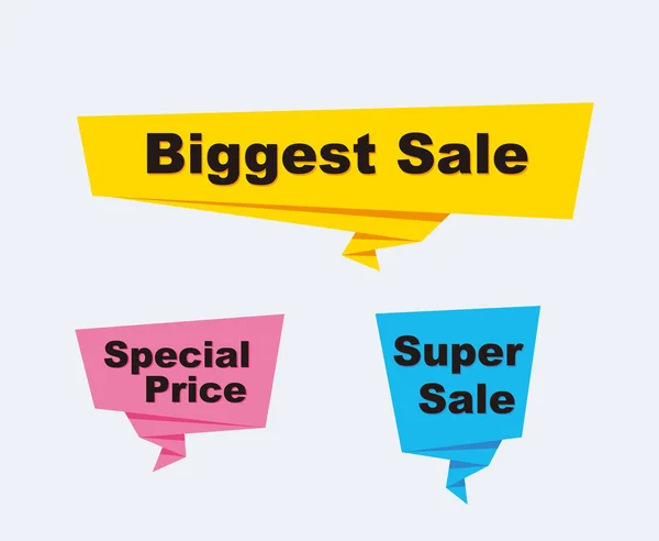 Sale Collectie Promo Speciale Aanbieding Promo Kortingen Set Banners Geometrische — Stockvector