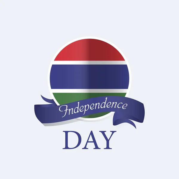 Glücklich Gambia Unabhängigkeit Tag Vorlage Design Vektor Image Design — Stockvektor