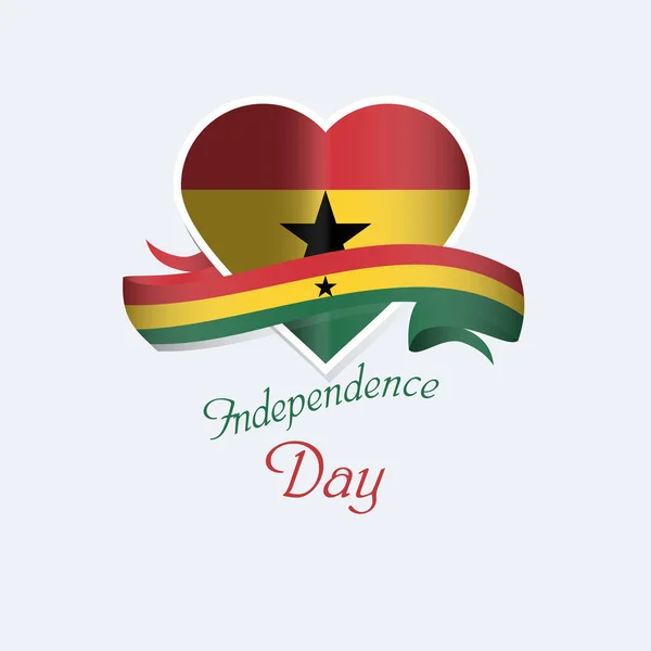 Happy Ghana Den Nezávislosti Šablona Design Vektorový Design Obrazu — Stockový vektor
