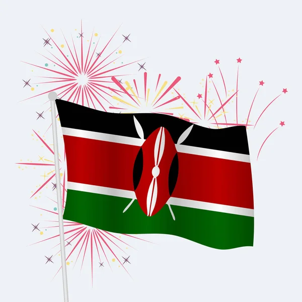 Happy Kenya Den Nezávislosti Šablona Design Vektor Image Design — Stockový vektor