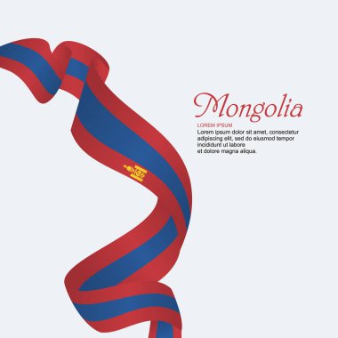 Mutlu Moğolistan Bağımsızlık Günü tasarım vektör tasarımı