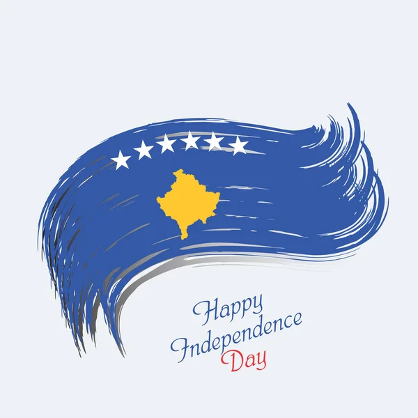 Design Imagem Vetorial Design Modelo Dia Independência Kosovo Feliz — Vetor de Stock