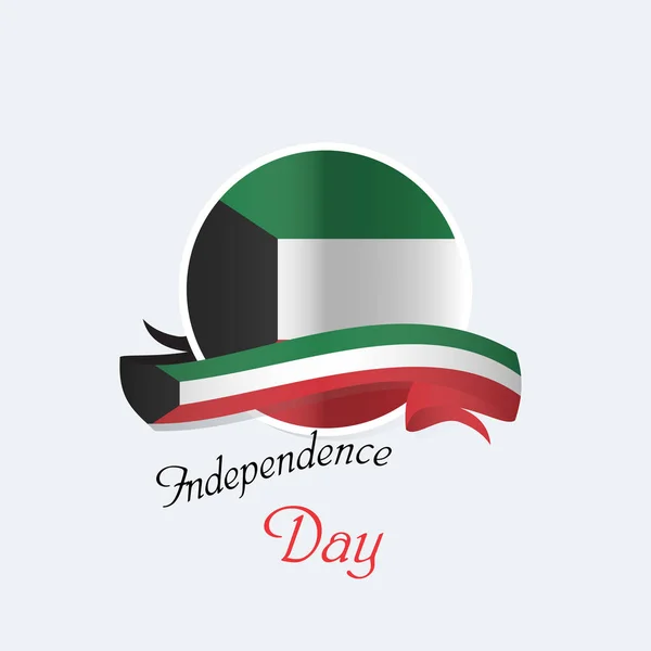 Projeto Imagem Vetorial Design Modelo Dia Independência Kuwait Feliz — Vetor de Stock