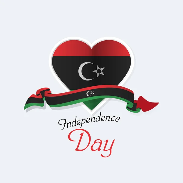 Felice Libya Indipendenza Giorno Template Design Vettore Immagine Design — Vettoriale Stock