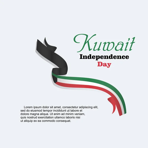 Projeto Imagem Vetorial Design Modelo Dia Independência Kuwait Feliz — Vetor de Stock