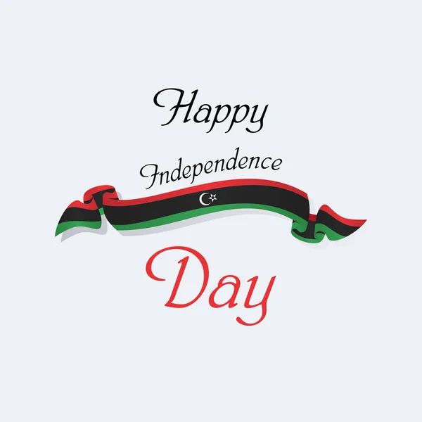 Design Imagem Vetorial Modelo Dia Independência Libya Feliz — Vetor de Stock