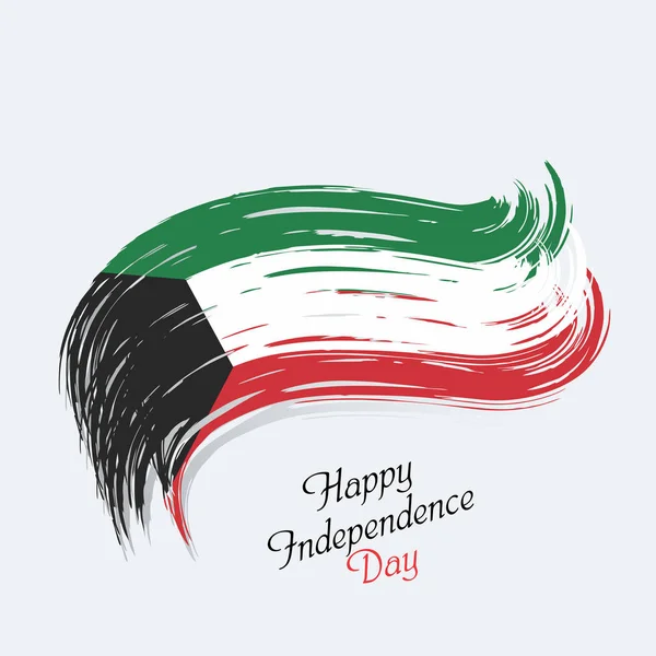 Projeto Imagem Vetorial Design Modelo Dia Independência Kuwait Feliz — Vetor de Stock