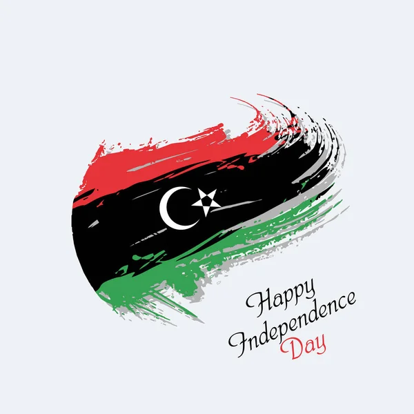 Happy Libya Den Nezávislosti Šablona Design Vektorový Design Obrazu — Stockový vektor
